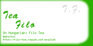 tea filo business card